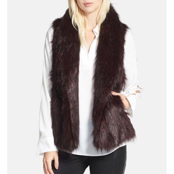 Sam Edelman Faux Fur Vest in Purple - Picture 1 of 7